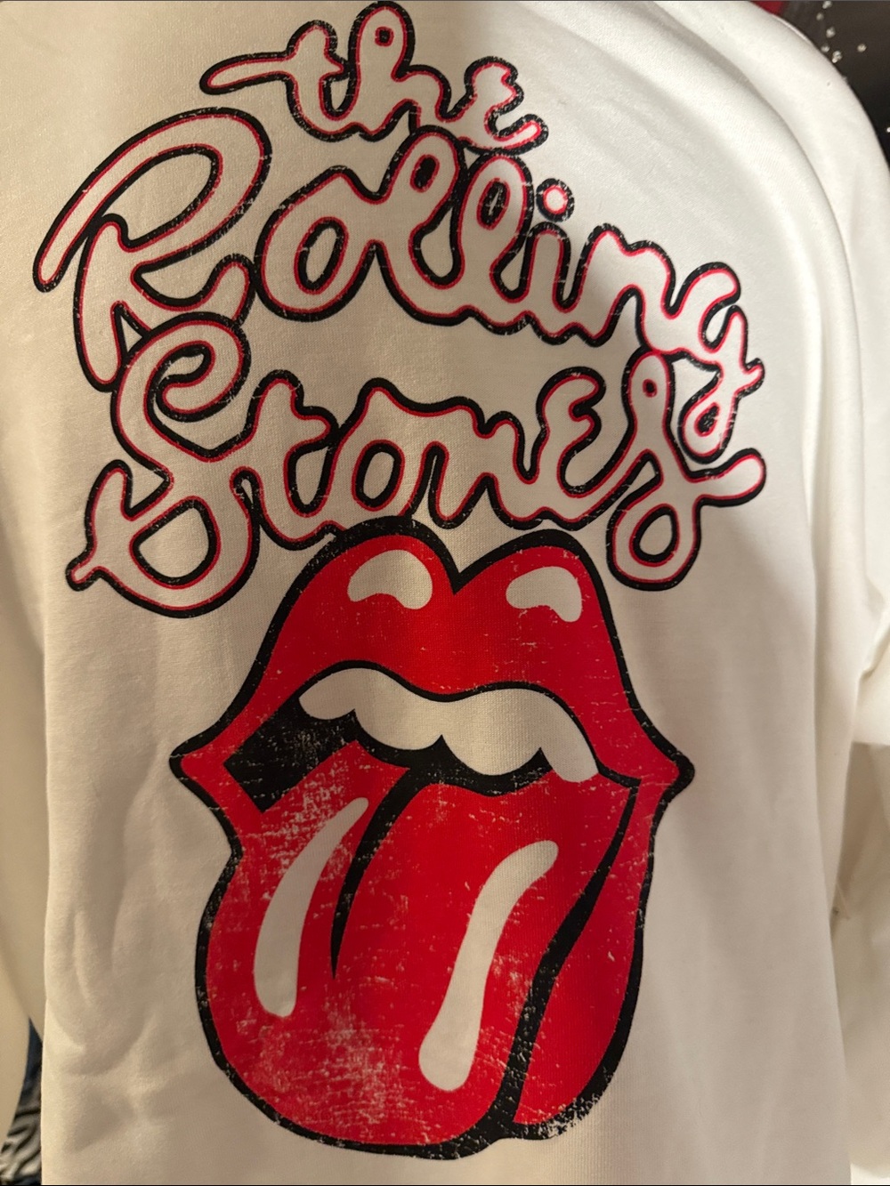 The Rolling Stones Women’s 2X White Sweatshirt with Red Tongue Graphic- Official - Picture 6 of 7